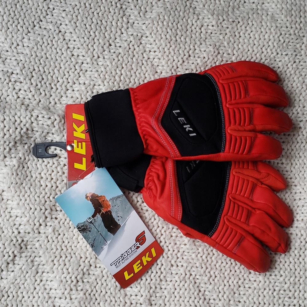 Leki Ski Gloves NWT 10 Red